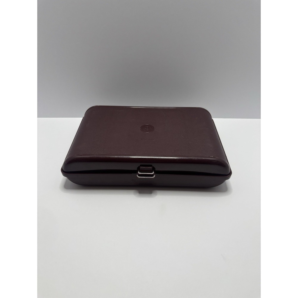VTG Tupperware‎ Brown Personal Travel Makeup Case Tuppercraft Personal Valet